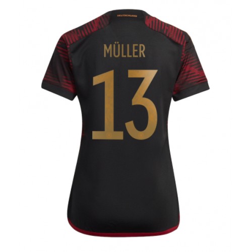Fotbalové Dres Německo Thomas Muller #13 Dámské Venkovní MS 2022 Krátký Rukáv